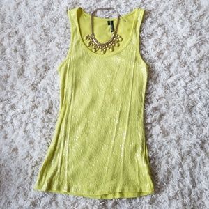 All over front sequin tank